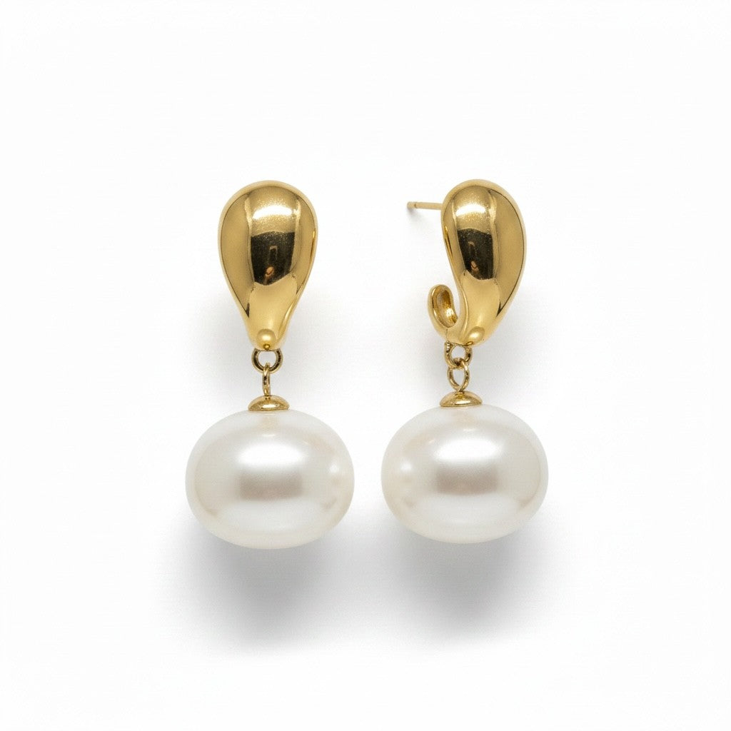 Pearl Drop Earring (Gold)