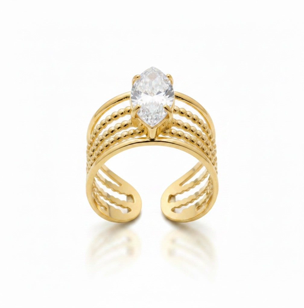 Nia Stackable Ring (Clear)