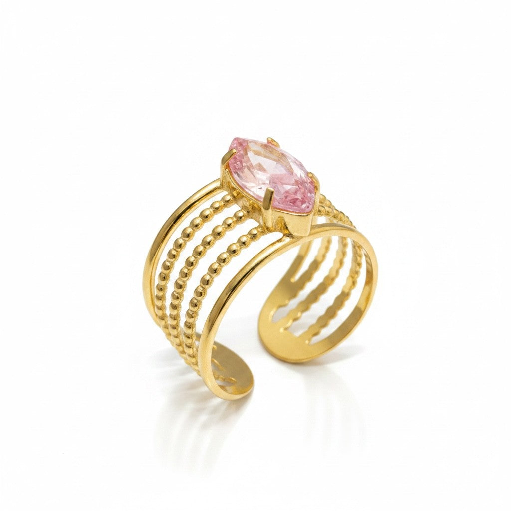 Nia Stackable Ring (Blush)