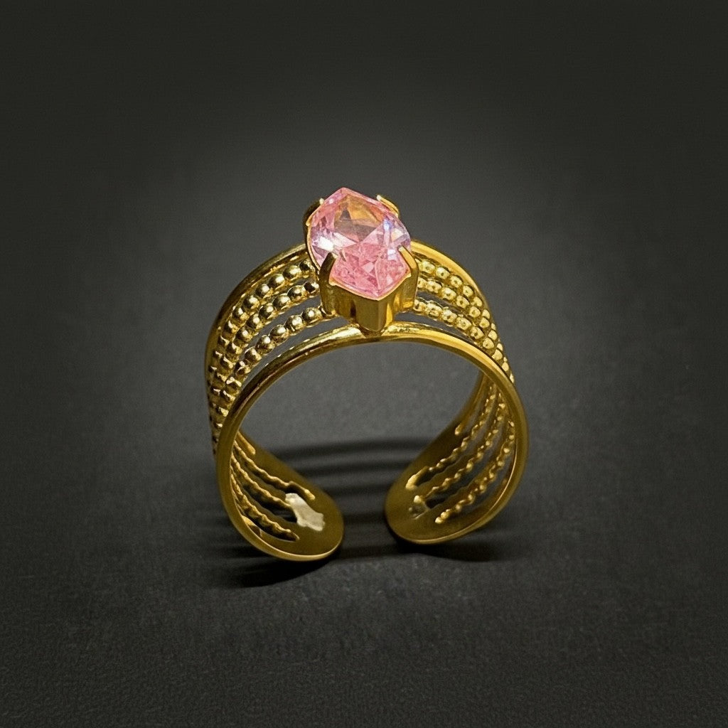 Nia Stackable Ring (Blush)