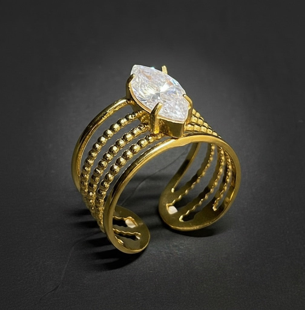 Nia Stackable Ring (Clear)