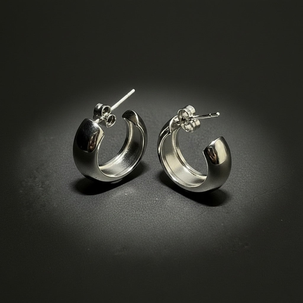 Remi Hoop Earring (Brushed)
