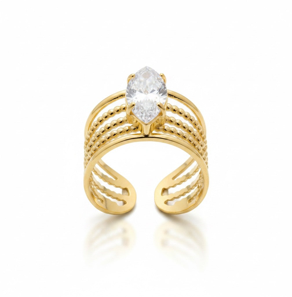 Nia Stackable Ring (Clear)