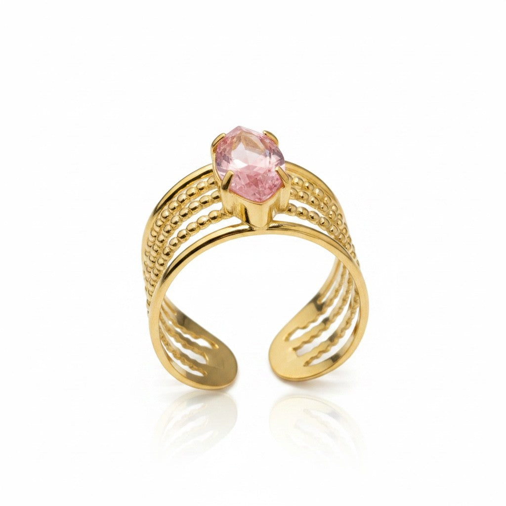 Nia Stackable Ring (Blush)