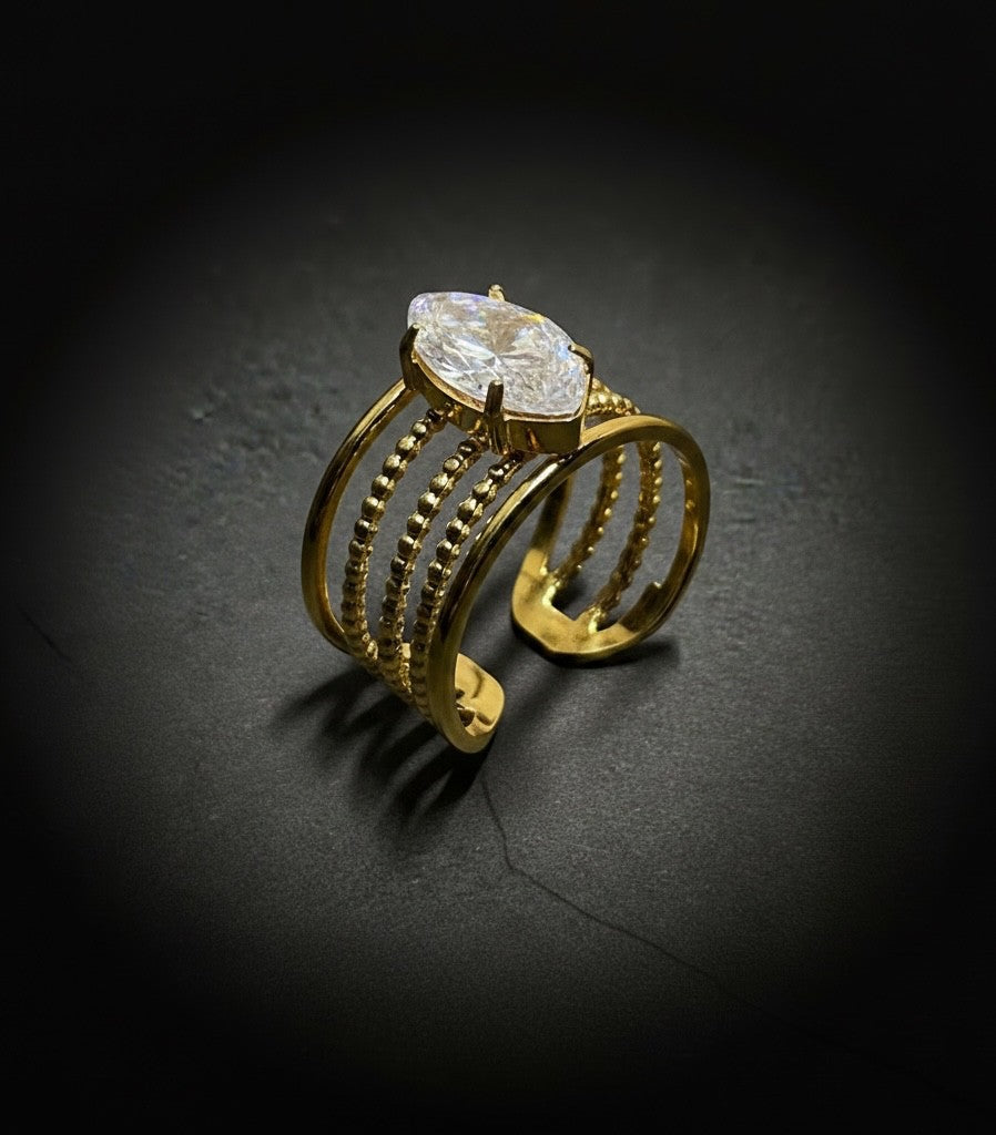 Nia Stackable Ring (Clear)