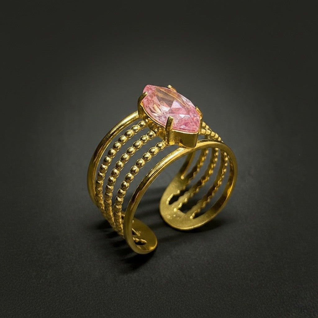 Nia Stackable Ring (Blush)