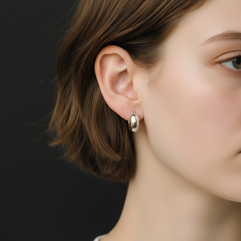Remi Hoop Earring (Brushed)